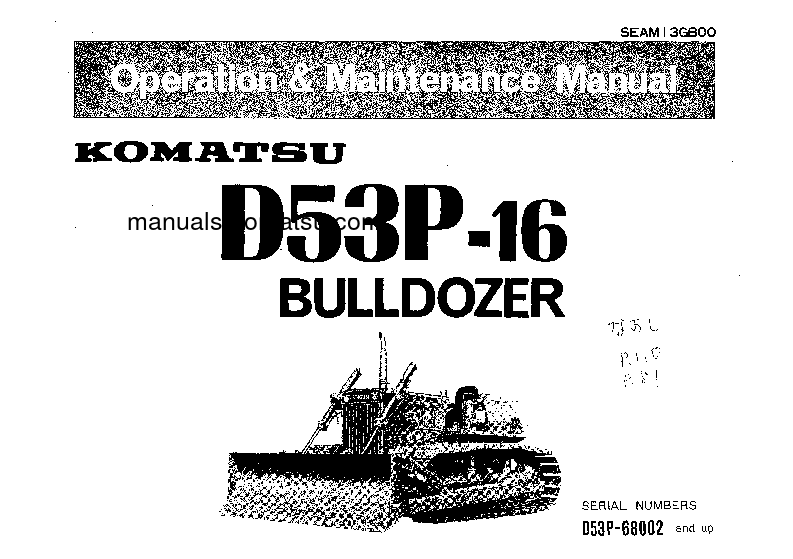 D53P-16(JPN) S/N 68002-UP Operation manual (English)