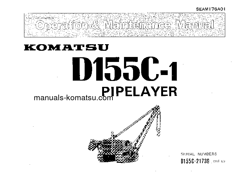 D155C-1(JPN) S/N 21739-UP Operation manual (English)