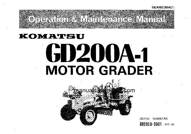 GD200A-1(JPN) S/N 2001-UP Operation manual (English)