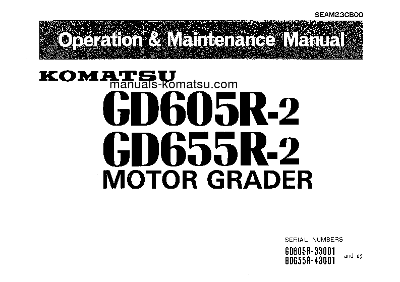 GD655R-2(JPN) S/N 43001-UP Operation manual (English)