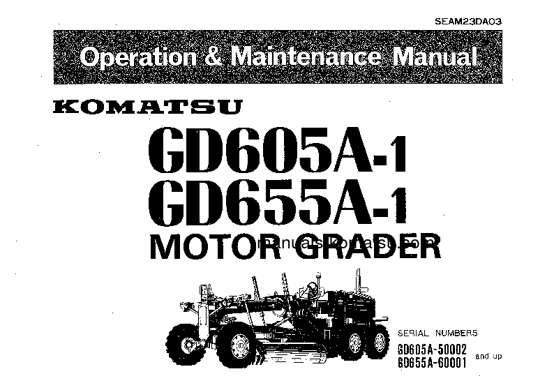 GD655A-1(JPN) S/N 60001-UP Operation manual (English)