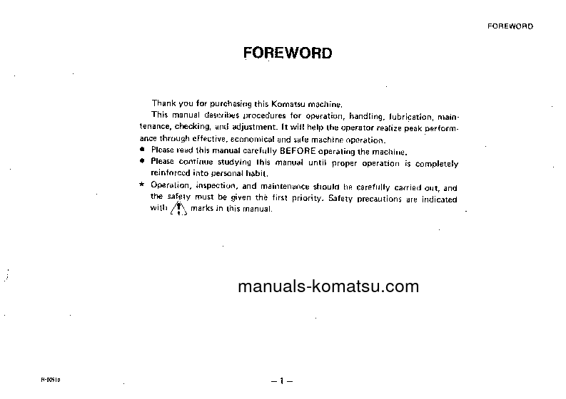 Protected: GD705R-2(JPN) S/N 1001-UP Operation manual (English)