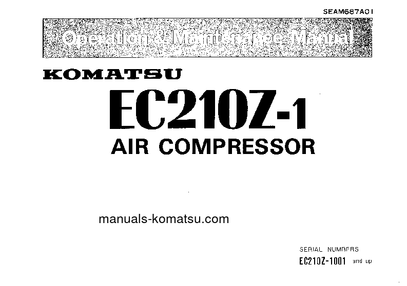 EC210ZS-1(JPN) S/N 1001-UP Operation manual (English)