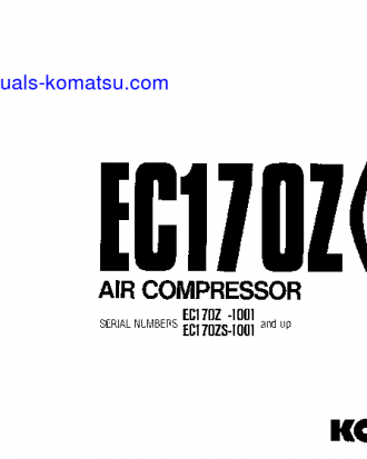 EC170Z-1(JPN) S/N 1001-UP Operation manual (English)