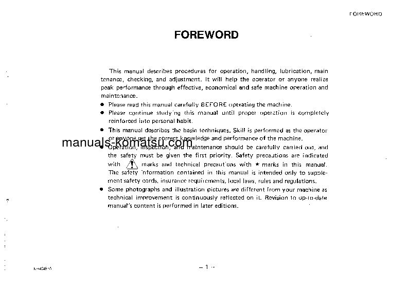 Protected: EC105Z-1(JPN) S/N 1001-UP Operation manual (English)