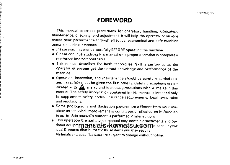 Protected: GD511A-1(JPN) S/N 10031-10242 Operation manual (English)