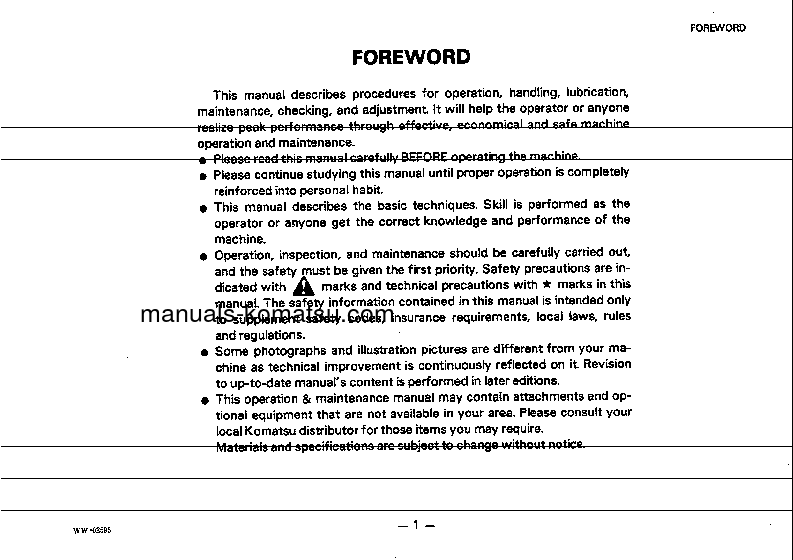Protected: GD511A-1(JPN) S/N 10243-UP Operation manual (English)