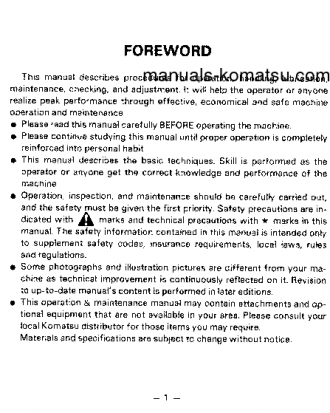 GD510R-1(JPN) S/N 15028-15369 Operation manual (English)