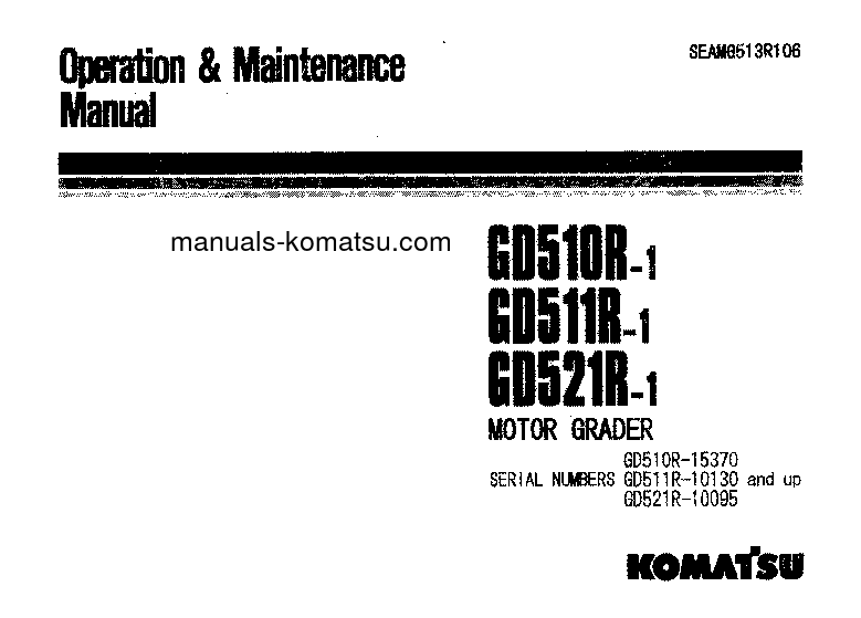 GD510R-1(JPN) S/N 15370-UP Operation manual (English)