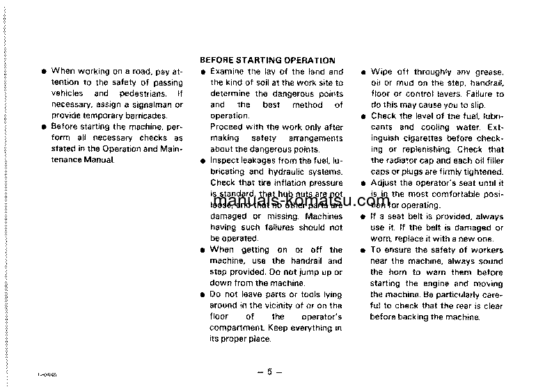 Protected: GD525A-1(JPN) S/N 50001-UP Operation manual (English)