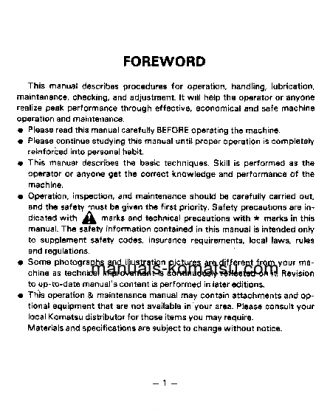 S4D95L-1(JPN) S/N 10001-UP Operation manual (English)