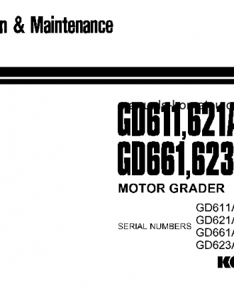 GD623A-1(JPN) S/N 30095-UP Operation manual (English)