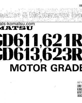 GD623R-1(JPN) S/N 30001-UP Operation manual (English)
