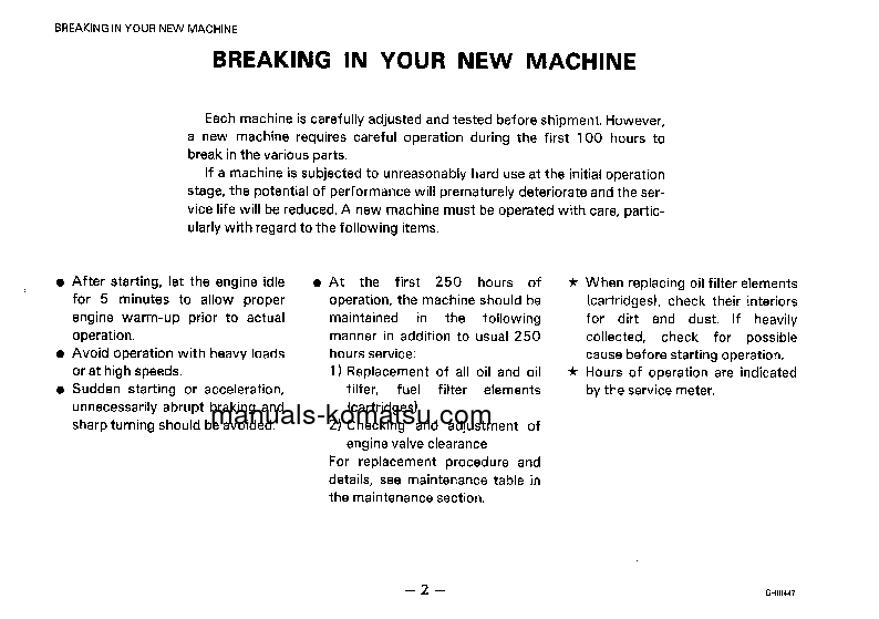 Protected: GD623R-1(JPN) S/N 30001-UP Operation manual (English)