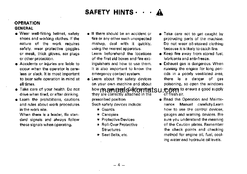 Protected: GD623R-1(JPN) S/N 30001-UP Operation manual (English)