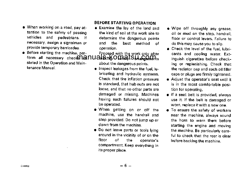 Protected: GD623R-1(JPN) S/N 30001-UP Operation manual (English)