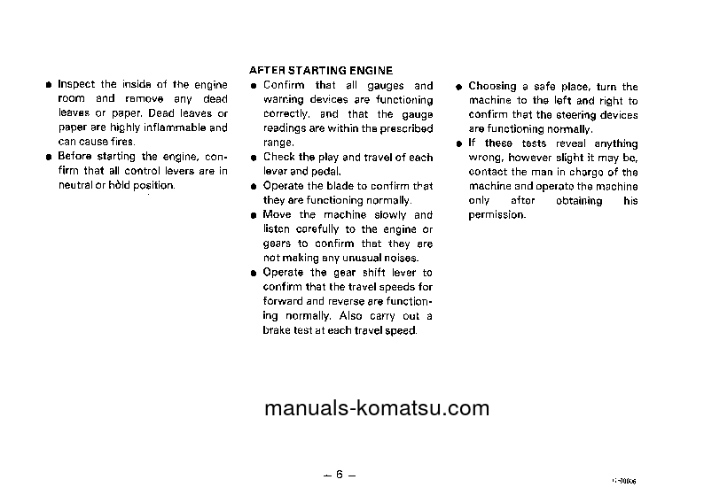 Protected: GD623R-1(JPN) S/N 30001-UP Operation manual (English)