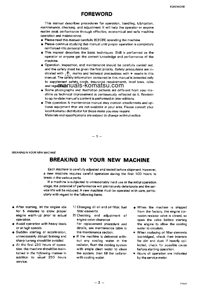 Protected: D63E-1(JPN) S/N 1001-UP Operation manual (English)