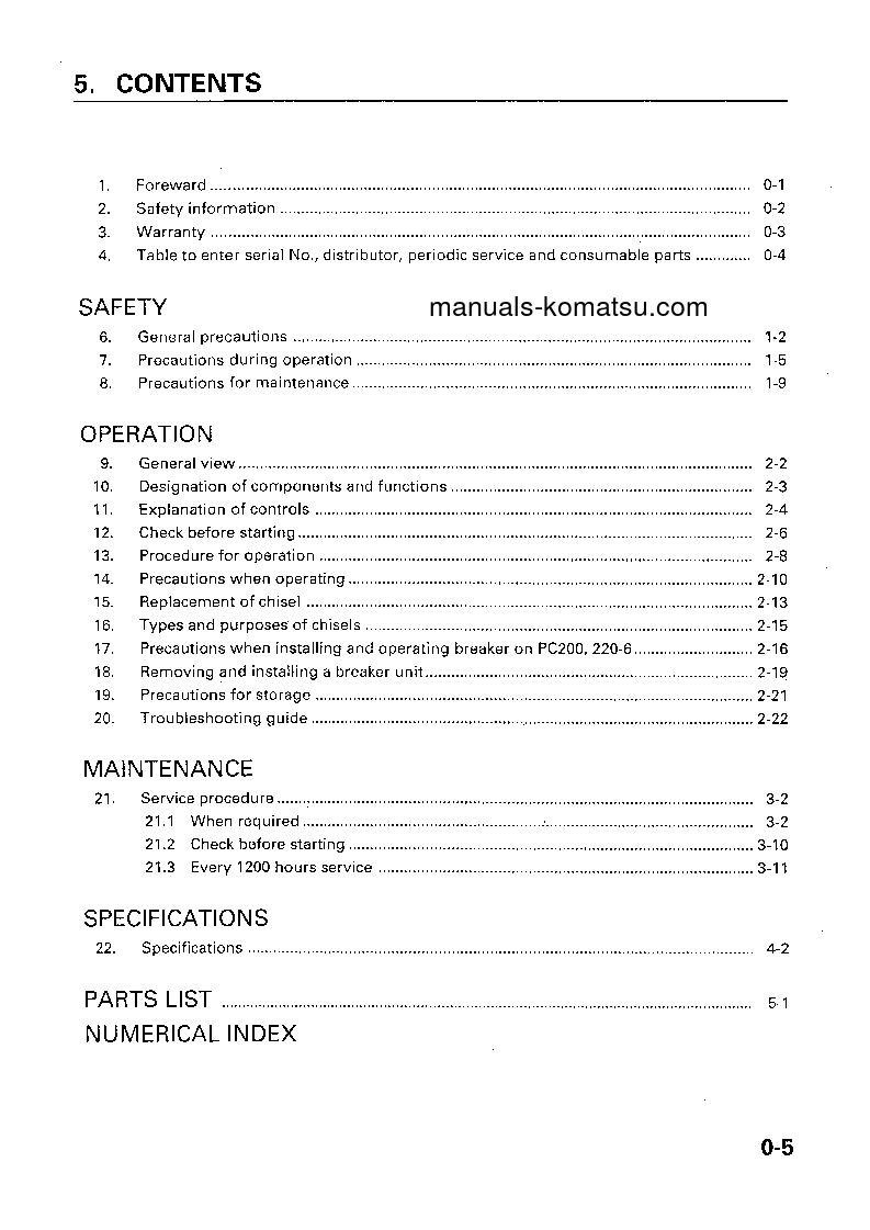 Protected: JKHB1500(JPN) S/N 1011-UP Operation manual (English)