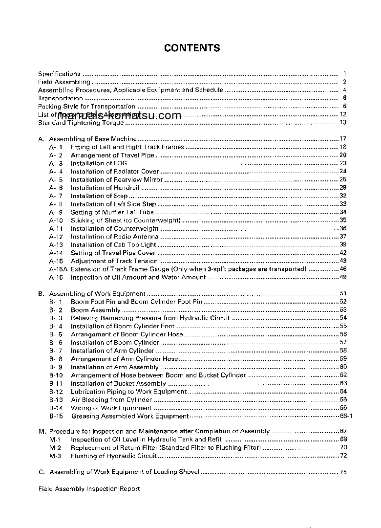 Protected: PC750-6(JPN) S/N 11001-UP Field assembly manual (English)