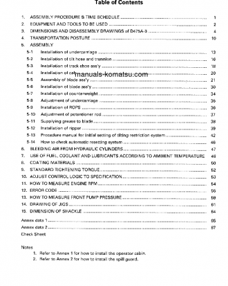 D475A-3(JPN) S/N 10601-UP Field assembly manual (English)