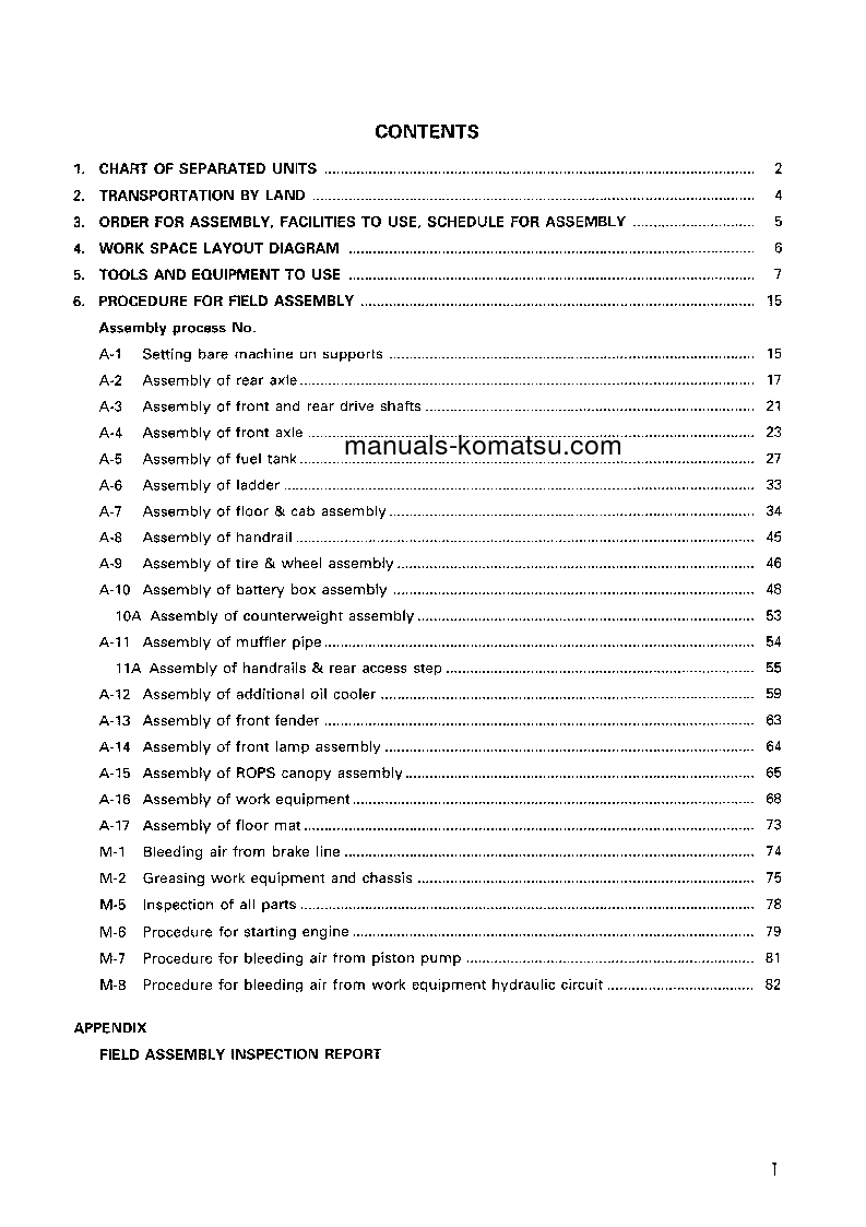Protected: WD900-3(JPN) S/N 50001-UP Field assembly manual (English)