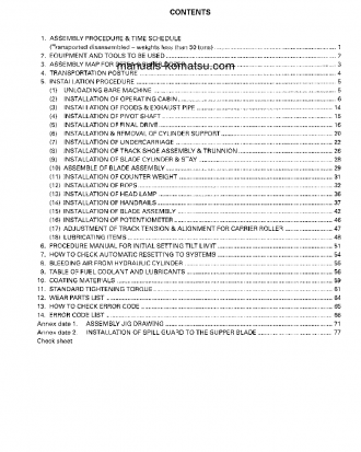D575A-3(JPN) S/N 10101-UP Field assembly manual (English)