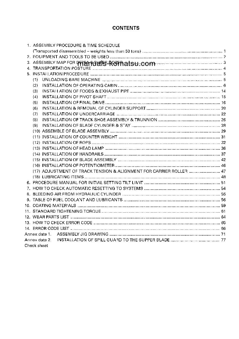 Protected: D575A-3(JPN) S/N 10101-UP Field assembly manual (English)
