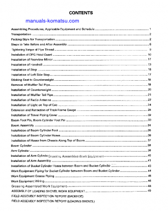 PC600-6(JPN) S/N 11001-UP Field assembly manual (English)