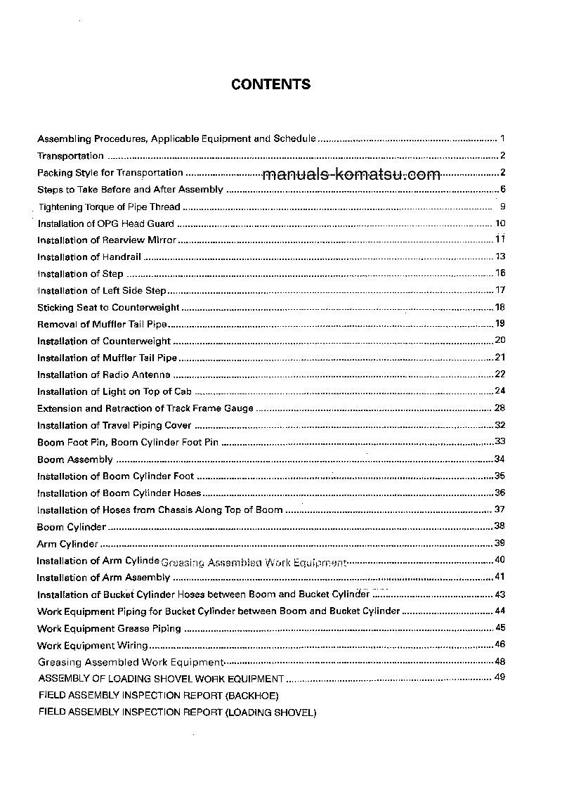 Protected: PC600LC-6(JPN) S/N 11001-UP Field assembly manual (English)