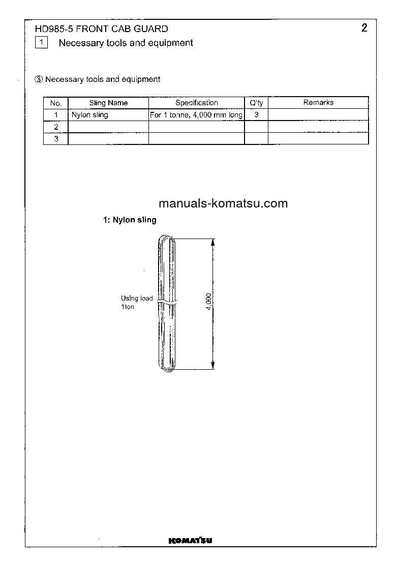 Protected: HD985-5(JPN)-FRONT CAB GUARD S/N 1055-UP Field assembly manual (English) Protected: HD985-5(JPN)-FRONT CAB GUARD S/N 1055-UP Field assembly manual (English)