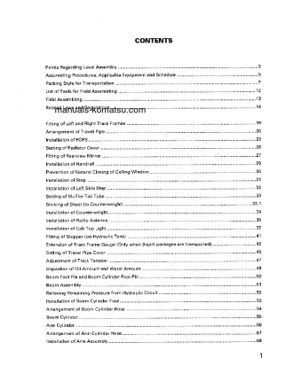 PC750-6(JPN) S/N 10001-11000 Field assembly manual (English)