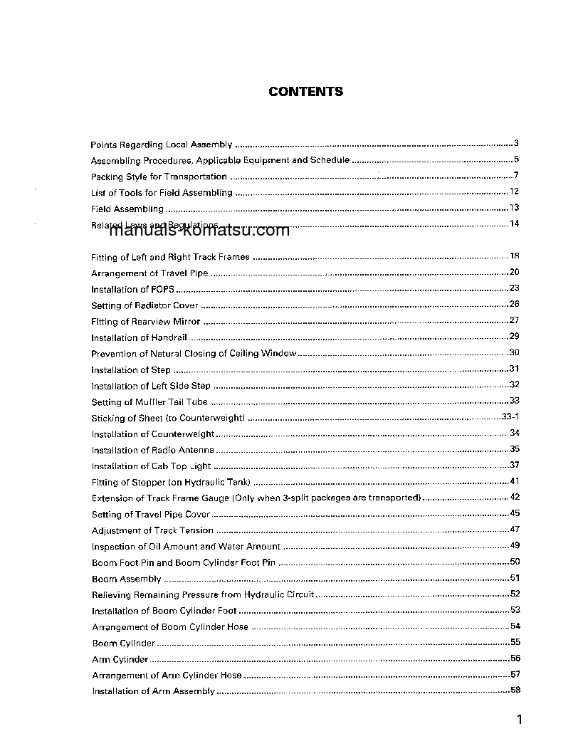 Protected: PC750-6(JPN) S/N 10001-11000 Field assembly manual (English)