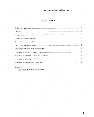 PC1100-6(JPN) S/N 10001-UP Field assembly manual (English)