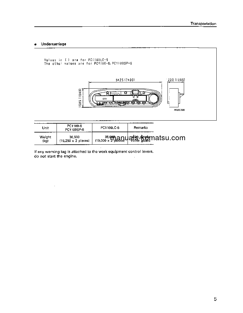 Protected: PC1100-6(JPN) S/N 10001-UP Field assembly manual (English)