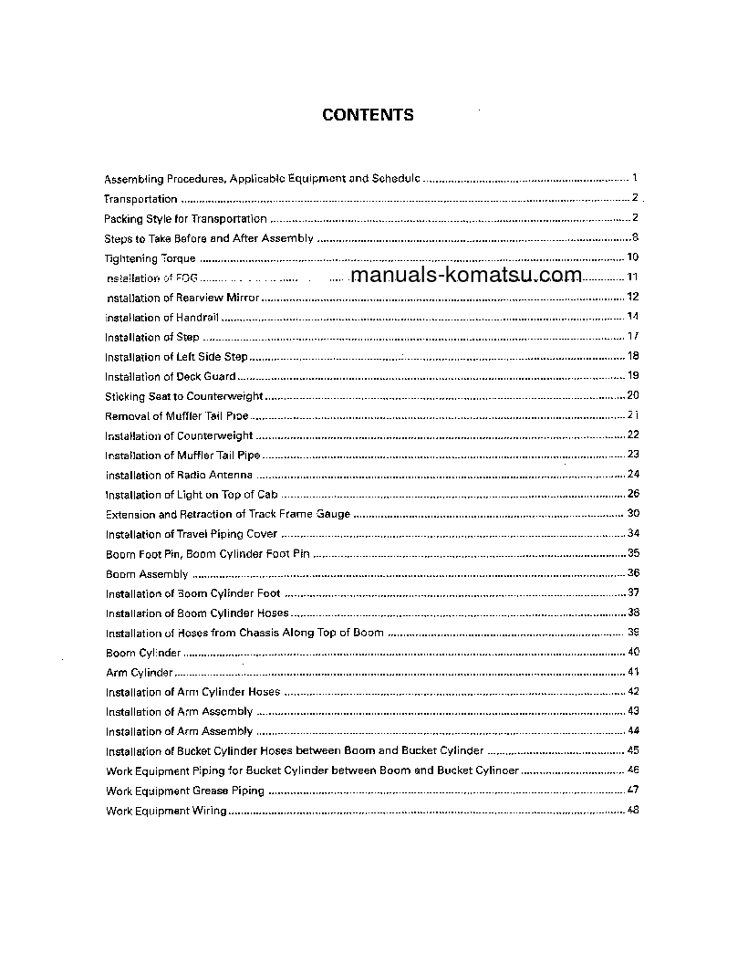 Protected: PC600LC-6(JPN) S/N 10001-11000 Field assembly manual (English)