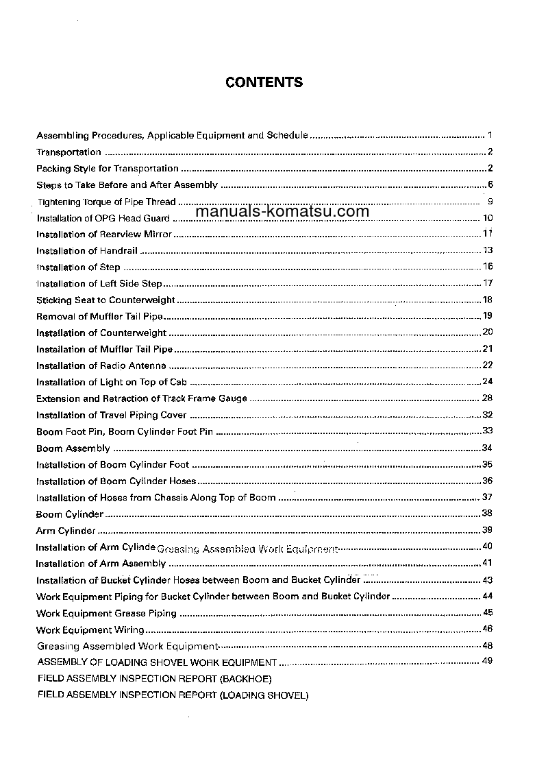 Protected: PC600LC-6(JPN) S/N 11001-11106 Field assembly manual (English)