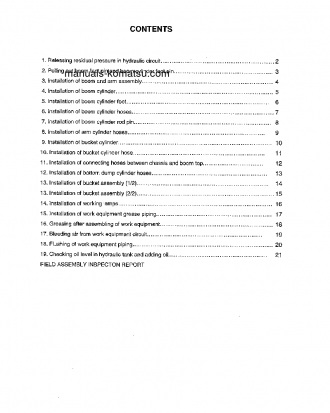 PC600LC-6(JPN) S/N 11107-UP Field assembly manual (English)
