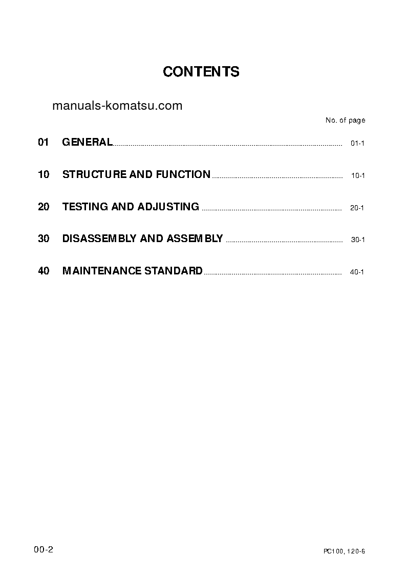 Protected: PC120-6(JPN) S/N 45001-57498 Shop (repair) manual (English)