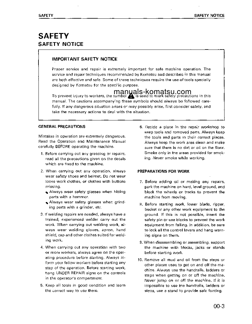 Protected: PC60-7(JPN) S/N 45001-52373 Shop (repair) manual (English)