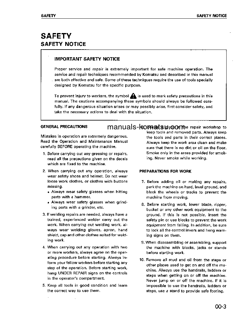 Protected: PC200-6(THA)-B S/N C10001-UP Shop (repair) manual (English)