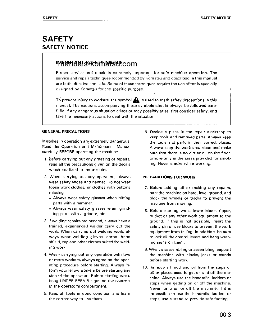 Protected: D75S-5(JPN) S/N 15001-UP Shop (repair) manual (English)