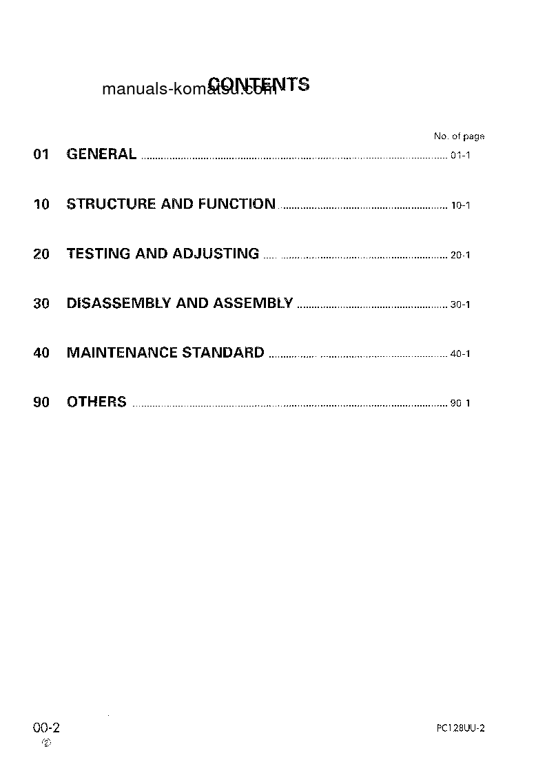 Protected: PC128UU-2(JPN) S/N 5001-UP Shop (repair) manual (English)