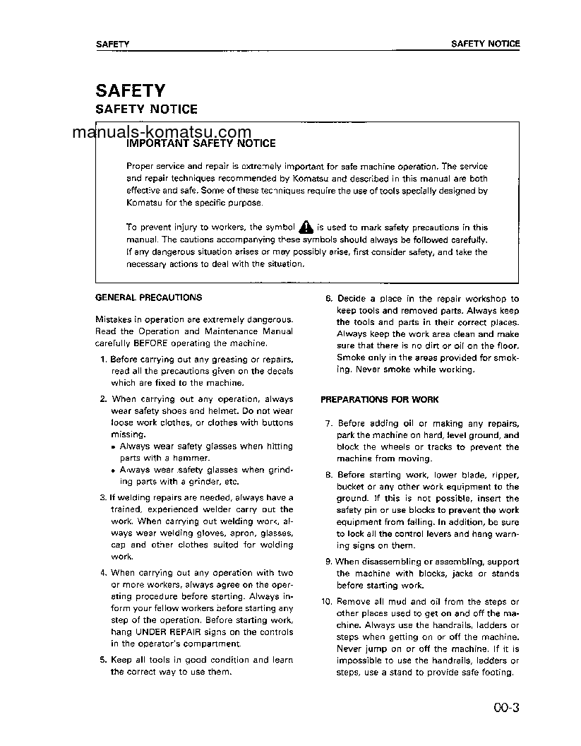 Protected: D475A-2(JPN) S/N 10201-UP Shop (repair) manual (English)