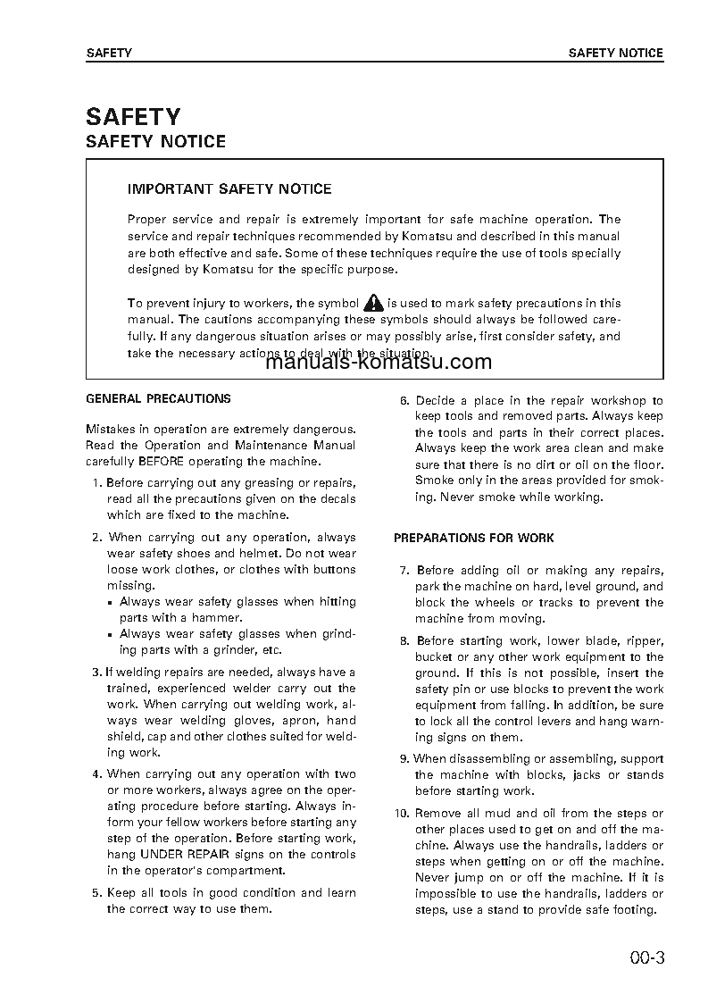 Protected: D41P-6(JPN) S/N B40001-UP Shop (repair) manual (English)