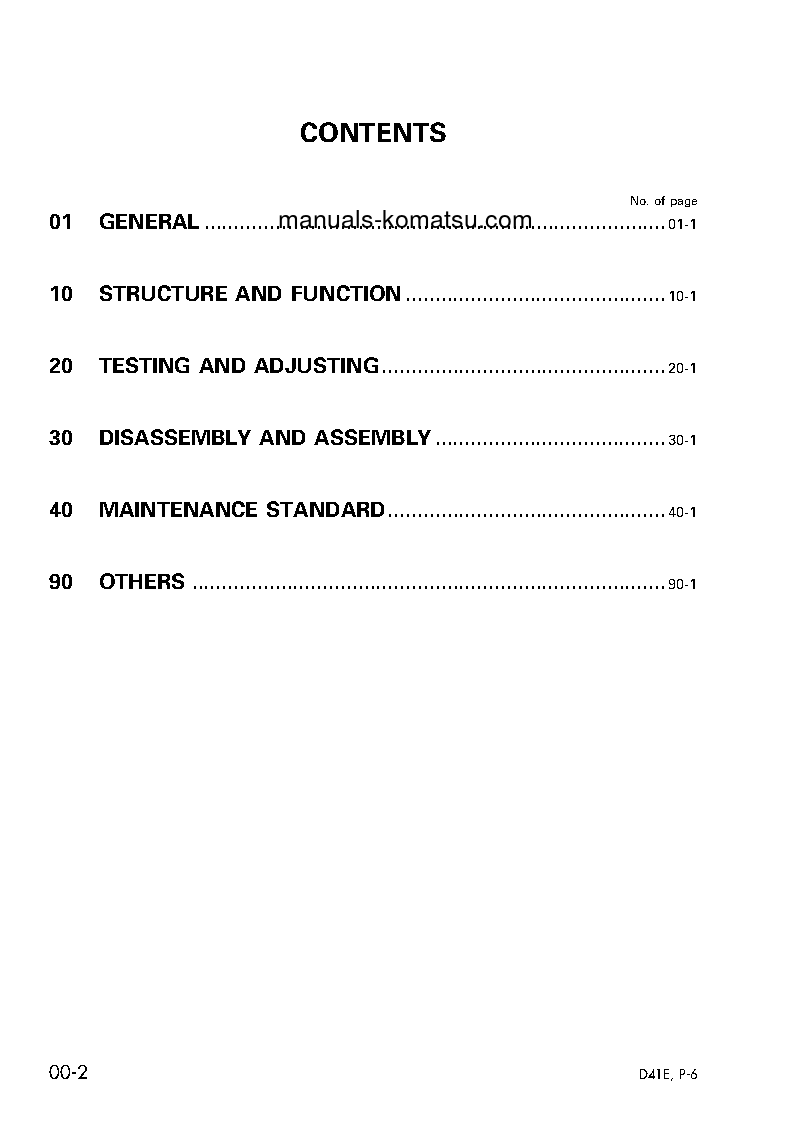Protected: D41P-6(BRA) S/N B40001-UP Shop (repair) manual (English)