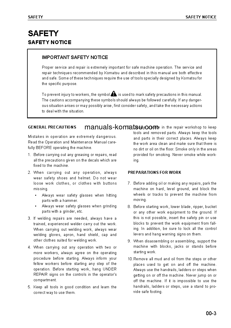 Protected: D41P-6(BRA) S/N B40001-UP Shop (repair) manual (English)