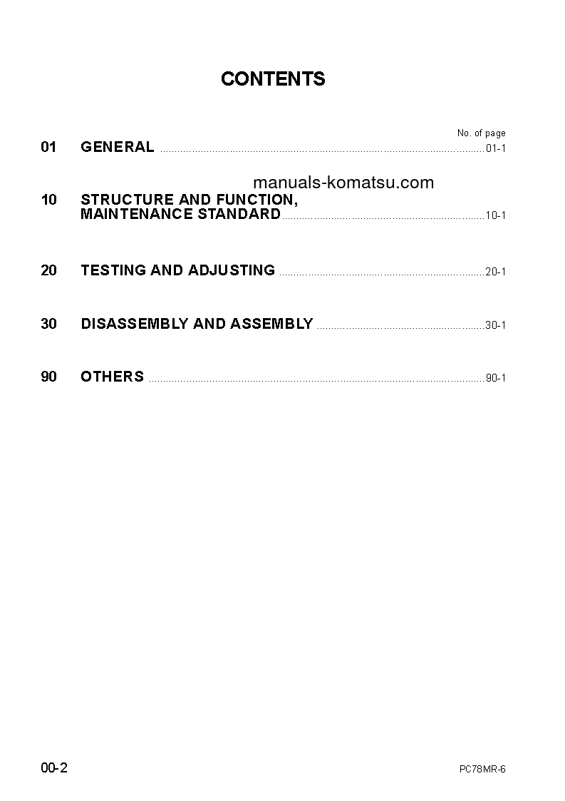 Protected: PC78MR-6(JPN) S/N 1001-UP Shop (repair) manual (English)