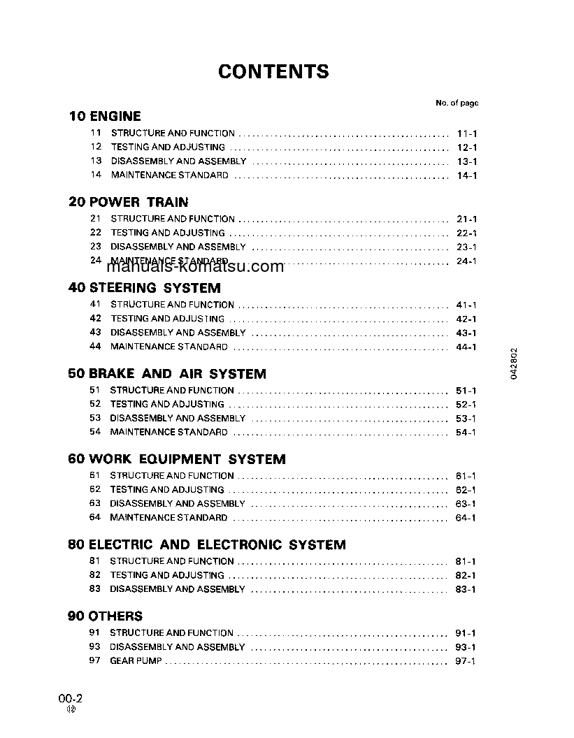 Protected: WA800-2(JPN) S/N 10501-UP Shop (repair) manual (English)