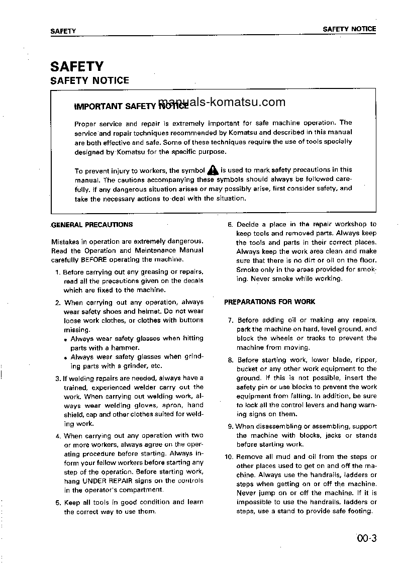 Protected: 6D110-1(JPN) S/N ALL Shop (repair) manual (English)